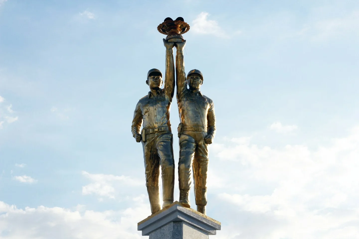 Sculpture detail in the Win-Win Memorial grounds